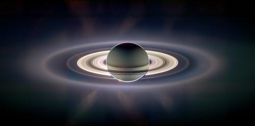 Cassini image of Saturn Eclipse, 2006