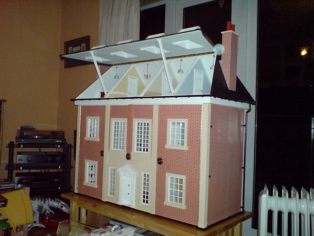 Christmas Day with the Doll's House made by Grandad Meeson