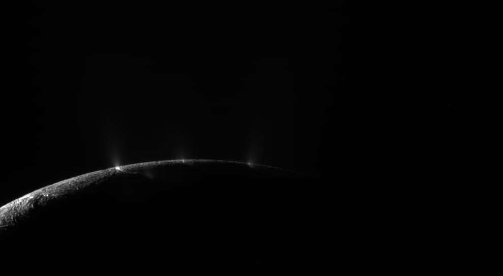 Enceladus plumes animated gif