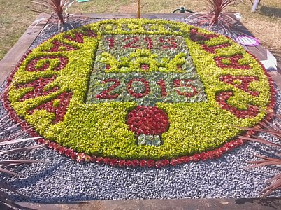 Central carpet bed, click for larger image